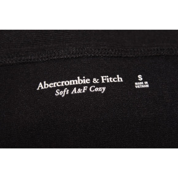 Women's Abercrombie & Fitch Soft A&F Cozy Black Long Sleeve Shirt Top Size Small - Picture 3 of 5